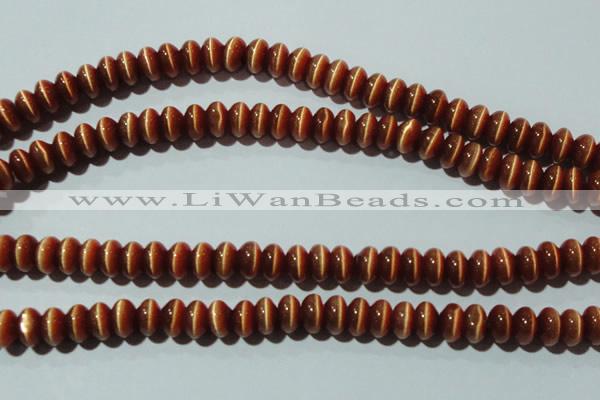 CCT282 15 inches 5*8mm rondelle cats eye beads wholesale