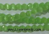 CCT315 15 inches 4mm faceted round cats eye beads wholesale