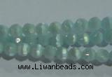 CCT323 15 inches 4mm faceted round cats eye beads wholesale