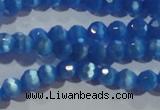 CCT326 15 inches 4mm faceted round cats eye beads wholesale