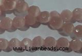 CCT342 15 inches 5mm faceted round cats eye beads wholesale