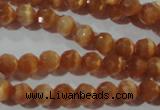 CCT344 15 inches 5mm faceted round cats eye beads wholesale