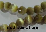 CCT358 15 inches 6mm faceted round cats eye beads wholesale