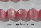 CCT391 15 inches 10mm faceted round cats eye beads wholesale