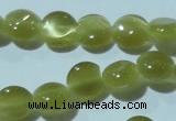 CCT459 15 inches 6mm flat round cats eye beads wholesale