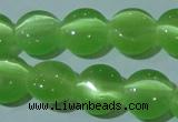 CCT496 15 inches 8mm flat round cats eye beads wholesale