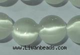 CCT510 15 inches 10mm flat round cats eye beads wholesale