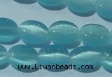 CCT643 15 inches 6*8mm oval cats eye beads wholesale