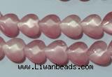 CCT962 15 inches 10*10mm faceted heart cats eye beads wholesale