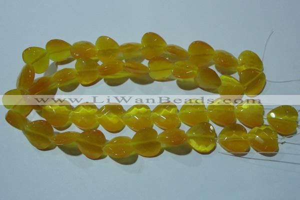 CCT991 15 inches 18*18mm faceted heart cats eye beads wholesale