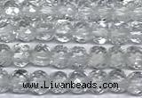 CCU1000 15 inches 4mm faceted cube white crystal beads