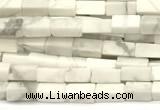 CCU1080 15 inches 2*4mm cuboid white howlite beads