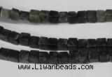 CCU11 15.5 inches 4*4mm cube ruby zoisite beads wholesale