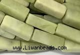 CCU1136 15 inches 4*13mm cuboid olive jade beads