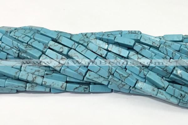 CCU1168 15 inches 4*13mm cuboid imitation turquoise beads