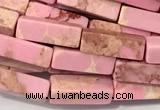 CCU1173 15 inches 4*13mm cuboid imitation sea sediment jasper beads