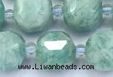 CCU1290 15 inches 9mm - 10mm faceted cube amazonite beads