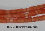 CCU15 15.5 inches 4*4mm cube dyed white jade beads wholesale