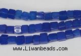 CCU18 15.5 inches 4*4mm cube dyed white jade beads wholesale