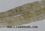 CCU30 15.5 inches 5*5mm cube yellow watermelon beads wholesale