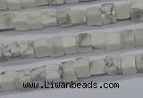 CCU302 15.5 inches 4*4mm cube white howlite beads wholesale