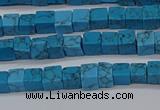 CCU303 15.5 inches 4*4mm cube imitation turquoise beads wholesale