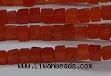 CCU305 15.5 inches 4*4mm cube red agate beads wholesale