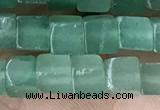 CCU452 15.5 inches 4*4mm cube green aventurine beads wholesale