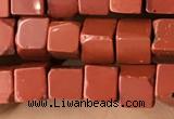 CCU456 15.5 inches 4*4mm cube red jasper beads wholesale