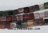 CCU46 15.5 inches 6*6mm cube Indian agate beads wholesale