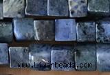 CCU462 15.5 inches 4*4mm cube blue dumortierite beads wholesale