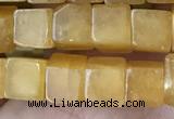 CCU481 15.5 inches 6*6mm cube yellow aventurine beads wholesale