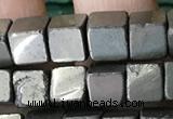 CCU490 15.5 inches 6*6mm cube pyrite gemstone beads wholesale