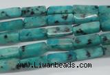 CCU510 15.5 inches 4*13mm cuboid sesame jasper beads wholesale