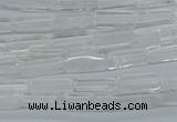 CCU516 15.5 inches 4*13mm cuboid white crystal beads wholesale