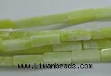 CCU524 15.5 inches 4*13mm cuboid lemon jade beads wholesale