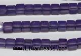 CCU55 15.5 inches 6*6mm cube synthetic amethyst beads wholesale