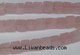 CCU56 15.5 inches 6*6mm cube rose quartz beads wholesale