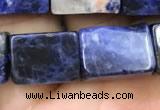 CCU651 15.5 inches 10*14mm - 11*15mm cuboid sodalite beads