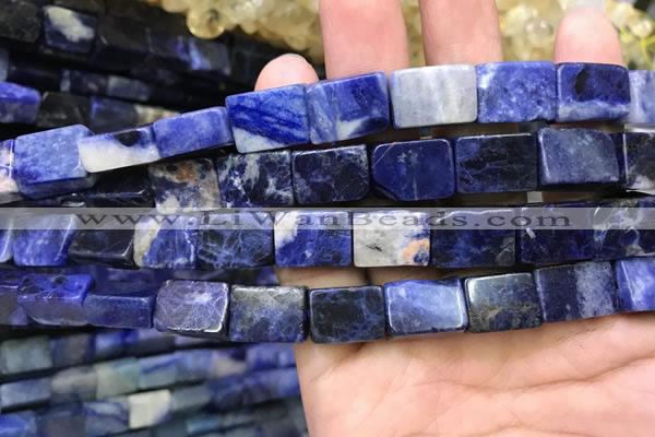 CCU651 15.5 inches 10*14mm - 11*15mm cuboid sodalite beads