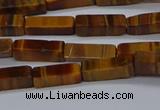 CCU719 15.5 inches 4*13mm cuboid yellow tiger eye beads wholesale