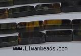 CCU720 15.5 inches 4*13mm cuboid blue tiger eye beads wholesale