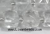 CCU750 15 inches 8*8mm faceted cube white crystal beads