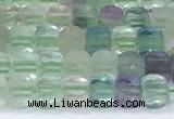 CCU833 15 inches 4mm faceted cube fluorite beads