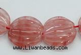 CCY53 15.5 inches 20mm flat round cherry quartz beads wholesale