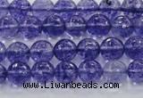 CCY602 15.5 inches 8mm faceted round blue cherry quartz beads