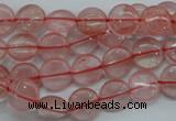 CCY61 15.5 inches 10mm flat round cherry quartz beads wholesale