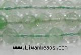 CCY612 15.5 inches 8mm faceted round green cherry quartz beads