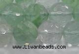 CCY617 15.5 inches 18mm faceted round green cherry quartz beads