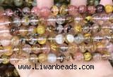 CCY641 15.5 inches 6mm round volcano cherry quartz beads